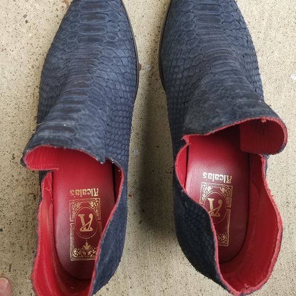 Chelsea Boots Navy Snake Size 10M - Picture 4 of 13